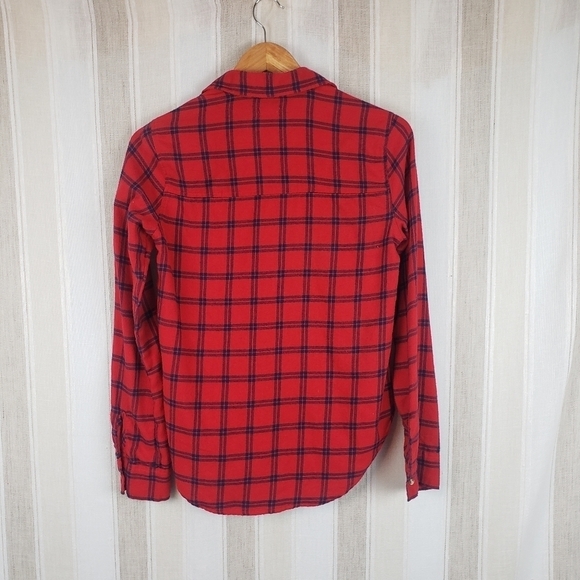 Hollister Plaid Flannel Red Size Extra Small - Picture 7 of 7